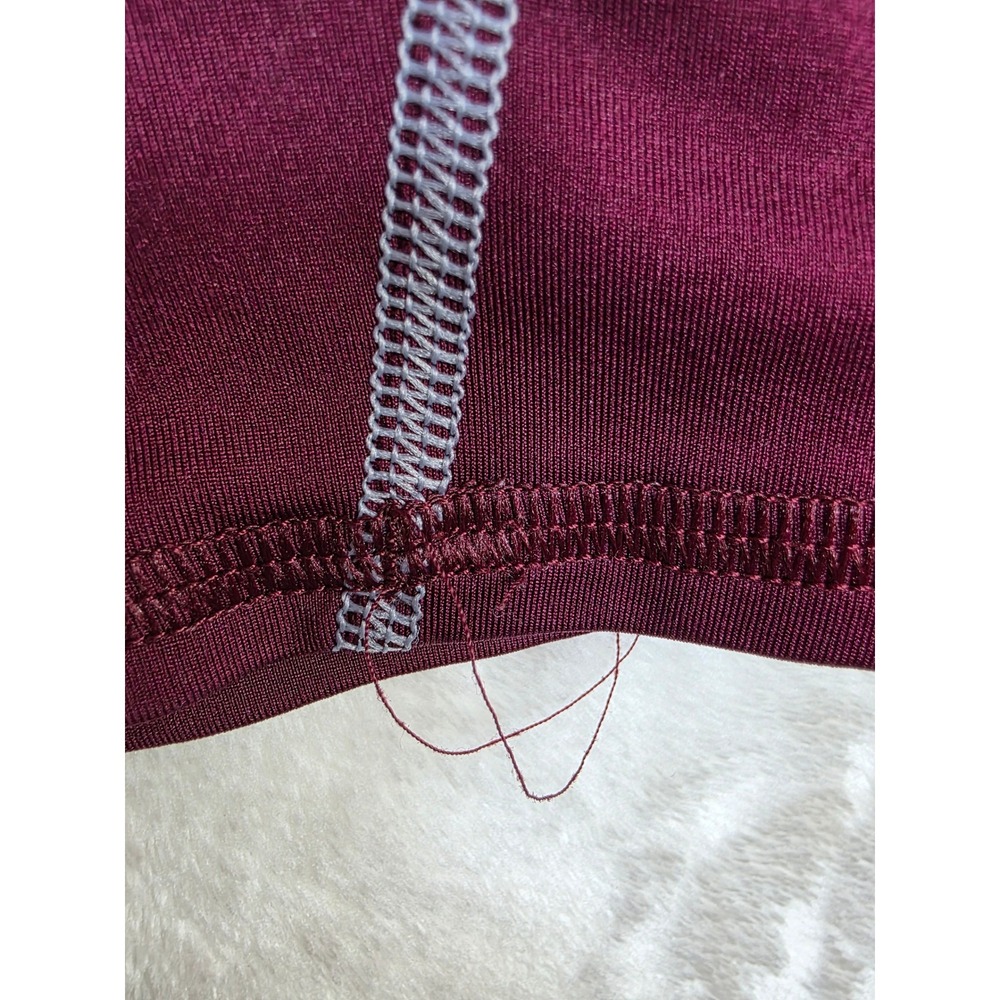 Under Armour Mens HeatGear Compression Shirt Long Sleeve Maroon Burgundy Large - Picture 7 of 9